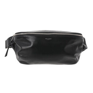 SAINT LAURENT City Belt Bag Black Leather Body